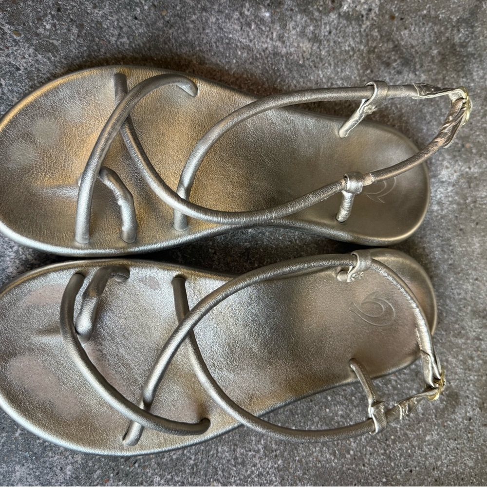 OluKai Metallic Gold Women's Sandals